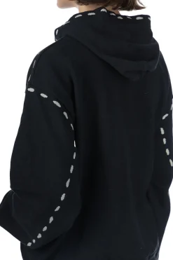 Hot Kapital SWT Knit MARIONETTE Hoodie - Black