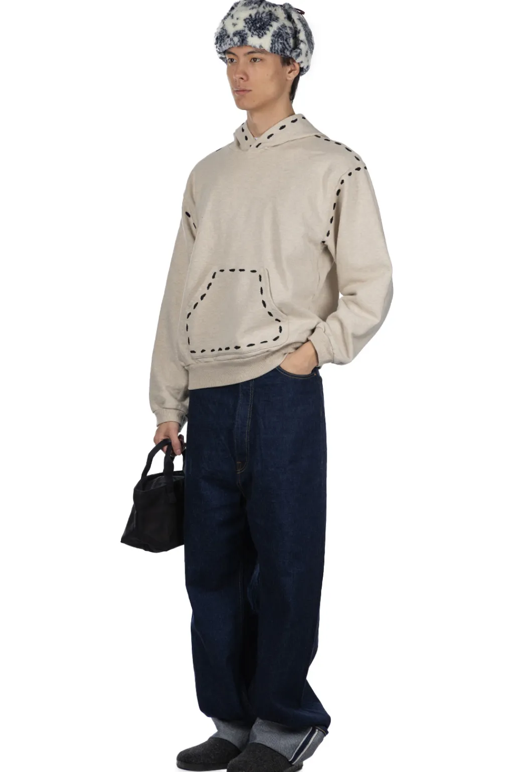 Fashion Kapital SWT Knit MARIONETTE Hoodie - Natural