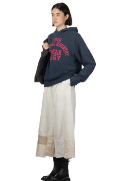 Outlet Kapital SWT Knit Raglan Hoodie (SPEAKEASY College) - Navy