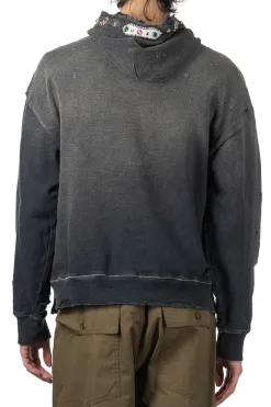Discount Kapital SWT Knit Thriller Damaged Hoodie (Studs) - Black