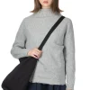 Online NARU Tasmanian Lamb Bottleneck Sweater - Heather Grey