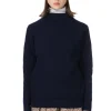 Best NARU Tasmanian Lamb Bottleneck Sweater - Navy
