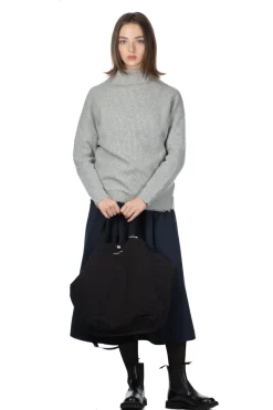 Online NARU Tasmanian Lamb Bottleneck Sweater - Heather Grey