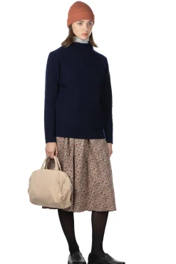 Best NARU Tasmanian Lamb Bottleneck Sweater - Navy