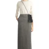 Discount AURALEE TENSE WOOL DOUBLE CLOTH SKIRT - Khaki Tweed