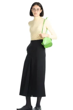 New AURALEE TENSE WOOL DOUBLE CLOTH SKIRT - Black