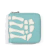 Outlet Kapital Thumb-Up Bone Band Zip Wallet - Powder Blue