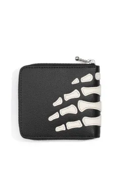 Discount Kapital Thumb-Up Bone Band Zip Wallet - Black