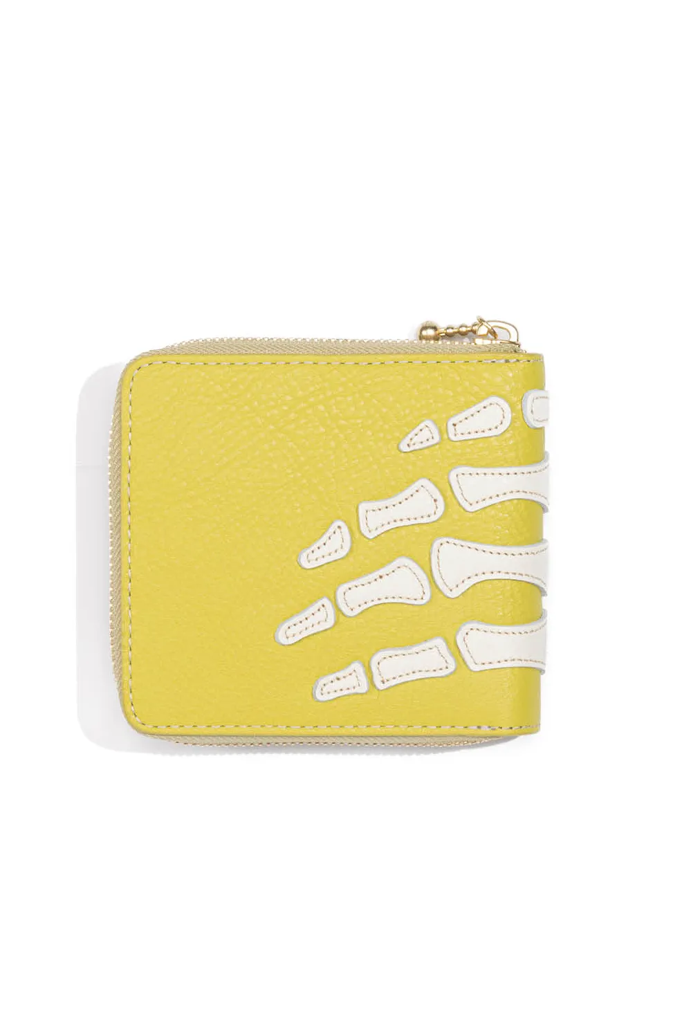 Hot Kapital Thumb-Up Bone Band Zip Wallet - Lime