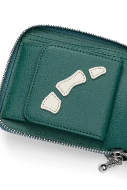 Clearance Kapital Thumb-Up Bone Band Zip Wallet - Peacock Green