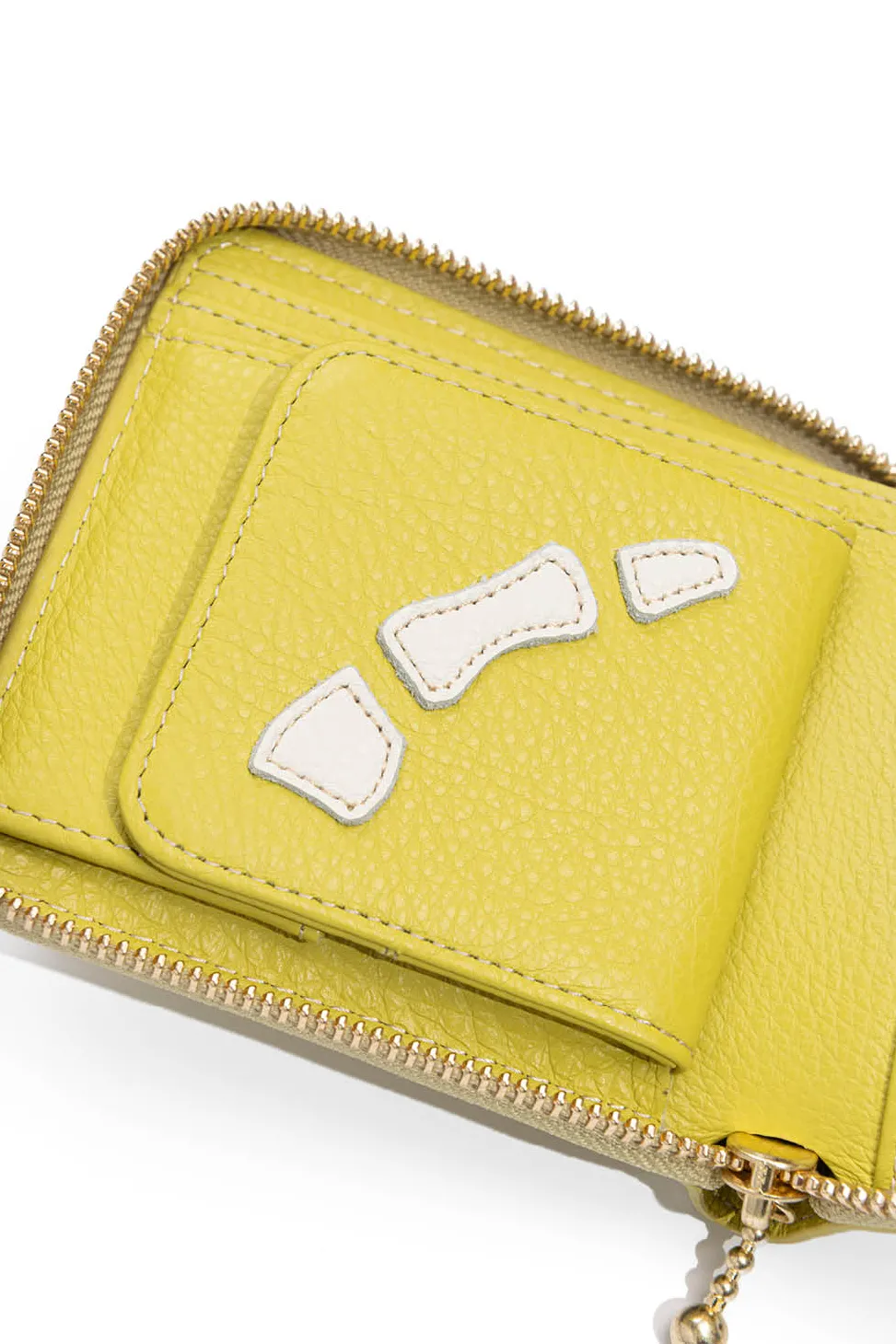 Hot Kapital Thumb-Up Bone Band Zip Wallet - Lime