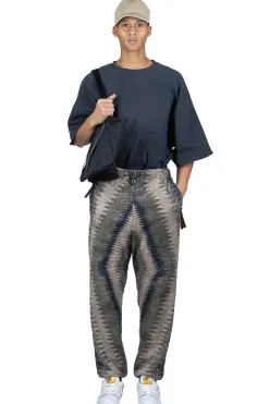 Online Kapital THUNDER MOTHER Fleece EASY Pants - Grey x Beige