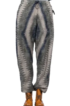 Fashion Kapital THUNDER MOTHER Fleece EASY Pants - Grey x Beige