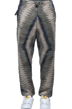 Online Kapital THUNDER MOTHER Fleece EASY Pants - Grey x Beige