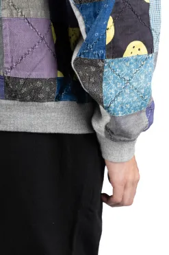 Clearance Kapital Top Fleece x PROFILE RAINBOWY Quilt 2-Tone BIG SWT - Grey