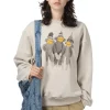 Clearance Kapital TOP SWT Knit Crew SWT (MONKEY AMIGOS) - Natural