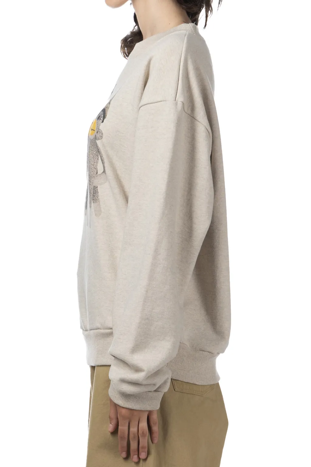 Clearance Kapital TOP SWT Knit Crew SWT (MONKEY AMIGOS) - Natural