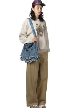 Clearance Kapital TOP SWT Knit Crew SWT (MONKEY AMIGOS) - Natural