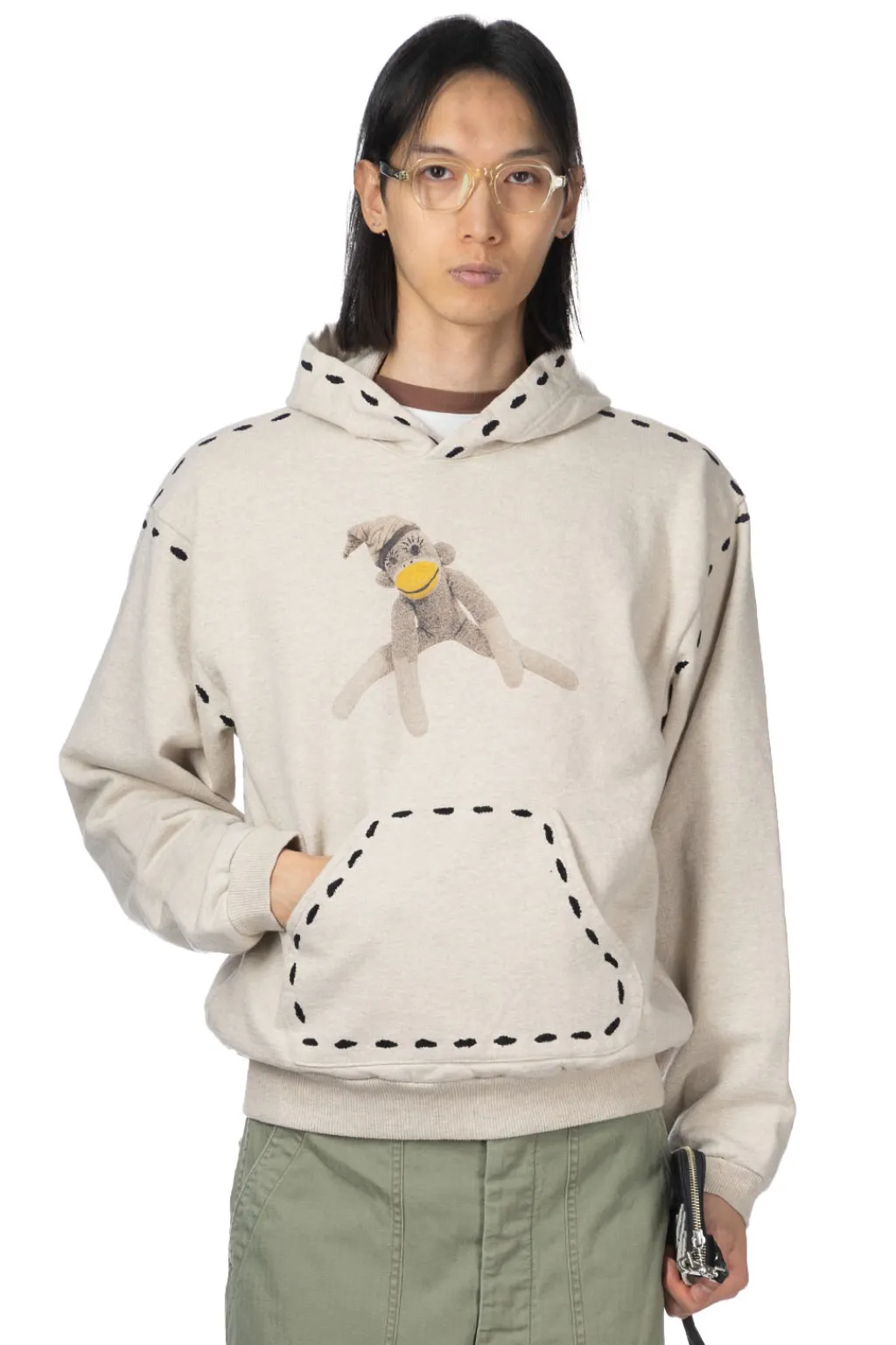 Best Kapital TOP SWT Knit MARIONETTE Hoodie (KINAPUPPU) - Natural