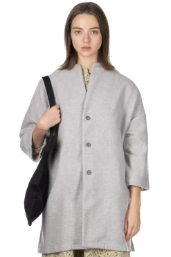 Discount NARU Travel Wool Notch Coat - Heather Grey