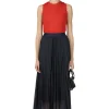 Clearance Manon Tricot Pleated Skirt - Navy