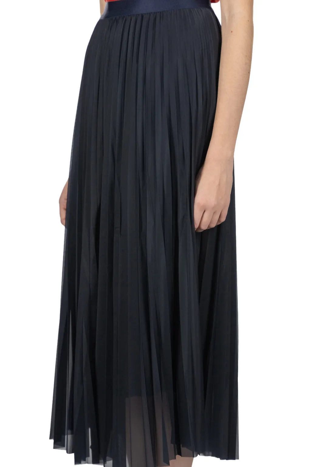 Clearance Manon Tricot Pleated Skirt - Navy