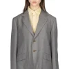 Hot AURALEE TROPICAL WOOL KID MOHAIR JACKET- Grey Check