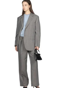 Hot AURALEE TROPICAL WOOL KID MOHAIR JACKET- Grey Check