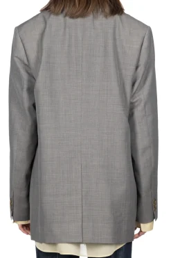 Hot AURALEE TROPICAL WOOL KID MOHAIR JACKET- Grey Check
