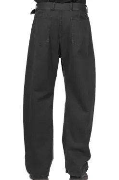 New LEMAIRE Twisted Belted Pants - Carbon Blue