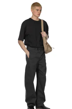 New LEMAIRE Twisted Belted Pants - Carbon Blue