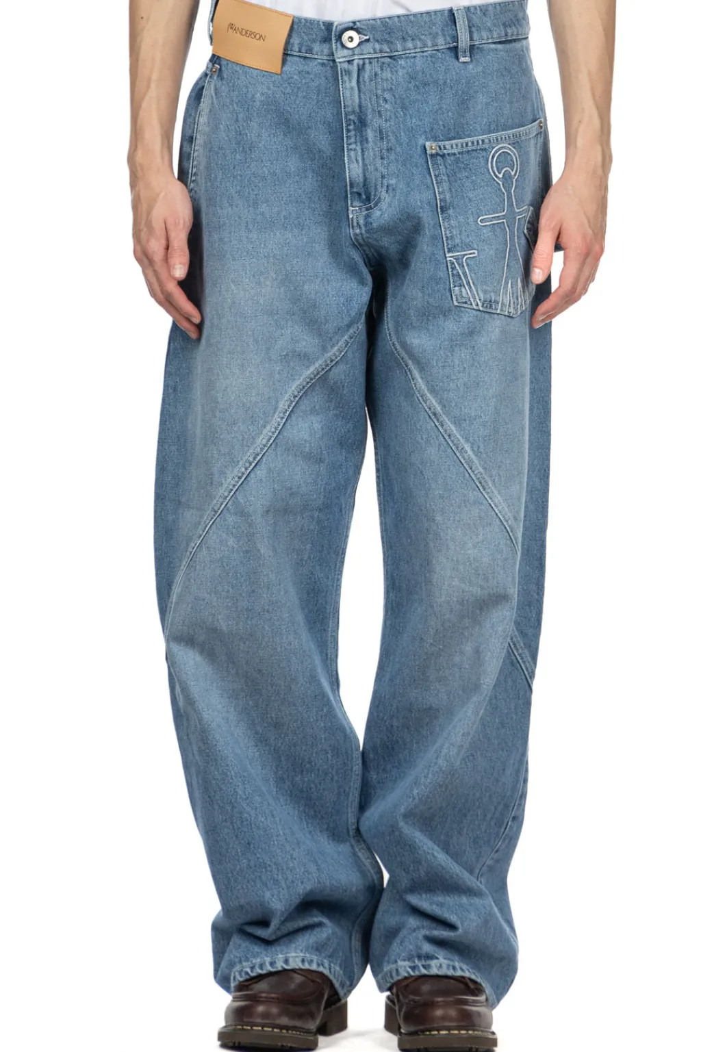 New JW Anderson Twisted Workwear Jeans - Light Blue