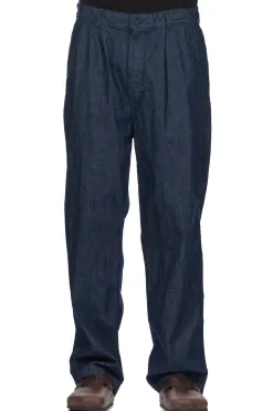Fashion OrSlow Two Tuck Denim Wide Trouser - One Wash