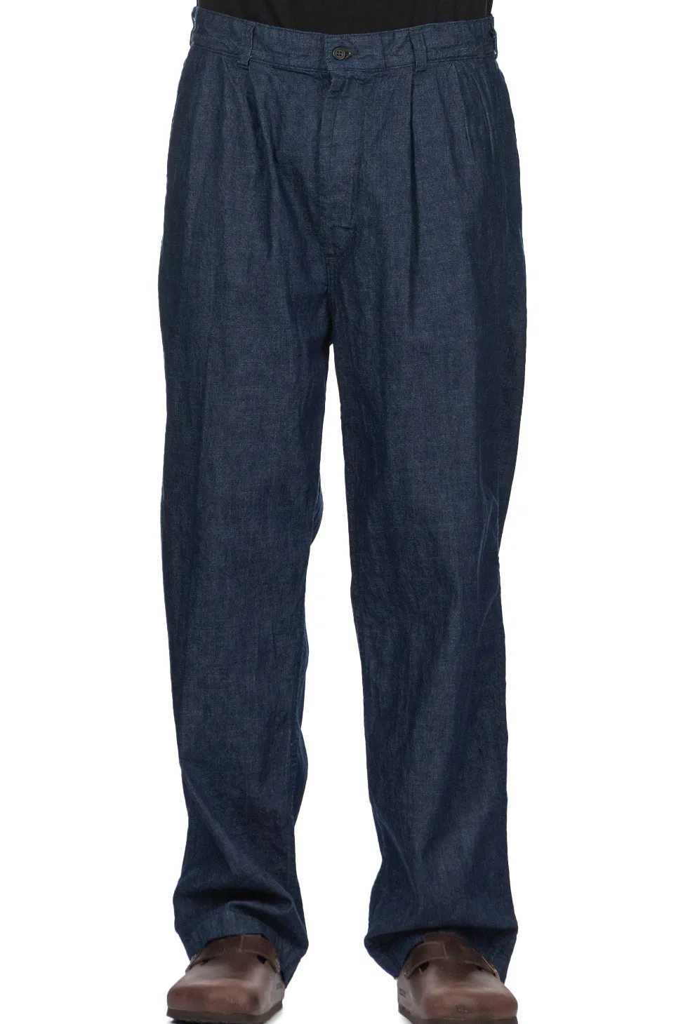 Fashion OrSlow Two Tuck Denim Wide Trouser - One Wash