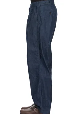 Fashion OrSlow Two Tuck Denim Wide Trouser - One Wash