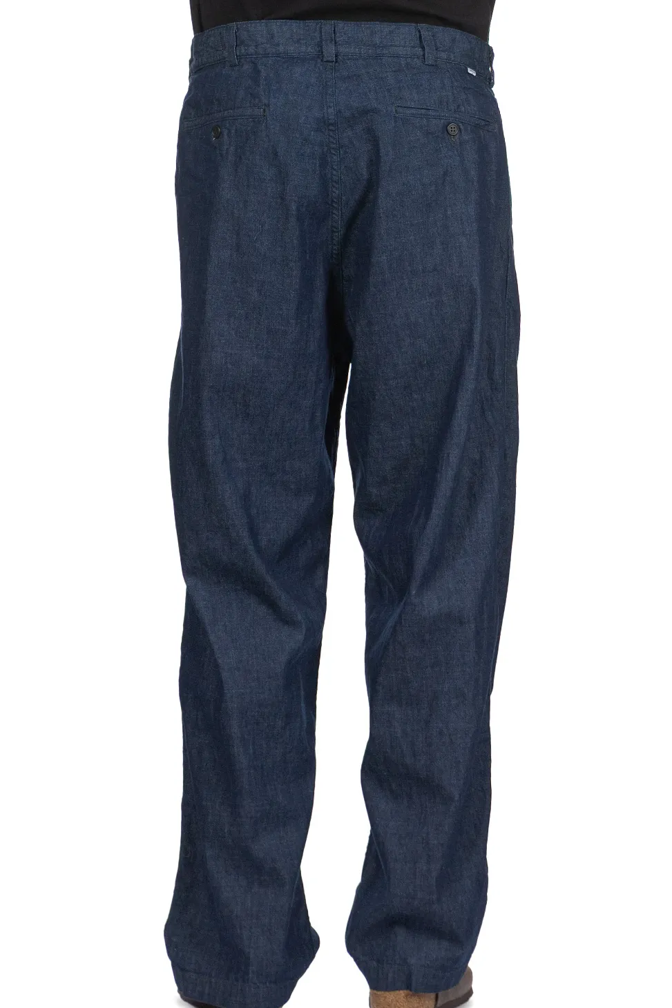 Fashion OrSlow Two Tuck Denim Wide Trouser - One Wash