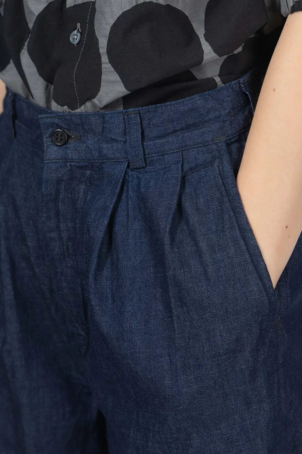 Clearance OrSlow Two Tuck Denim Wide Trouser - One Wash