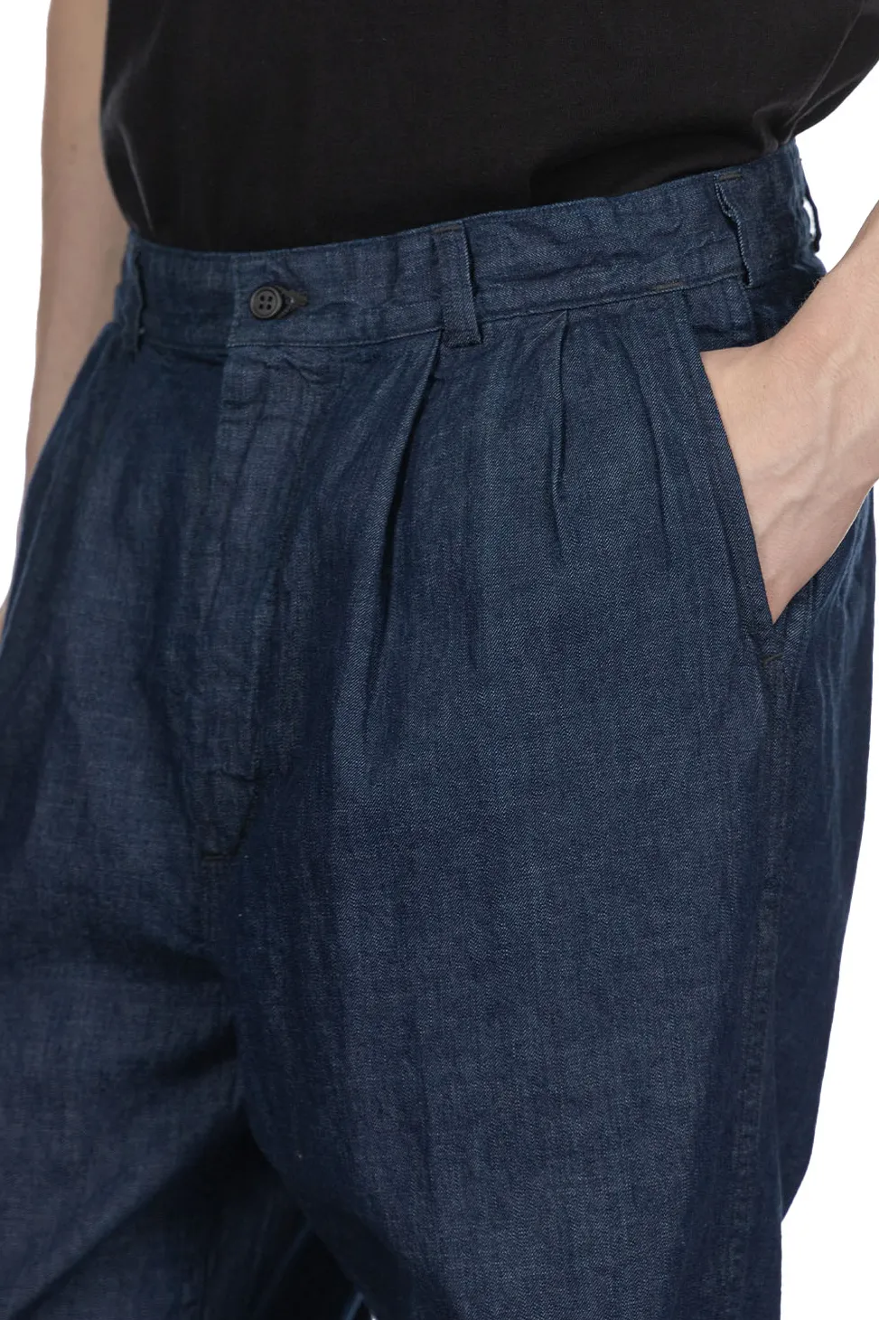 Fashion OrSlow Two Tuck Denim Wide Trouser - One Wash