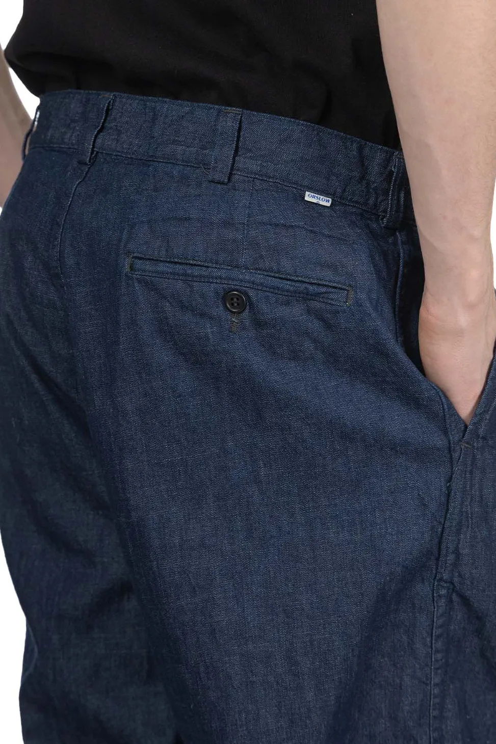 Fashion OrSlow Two Tuck Denim Wide Trouser - One Wash