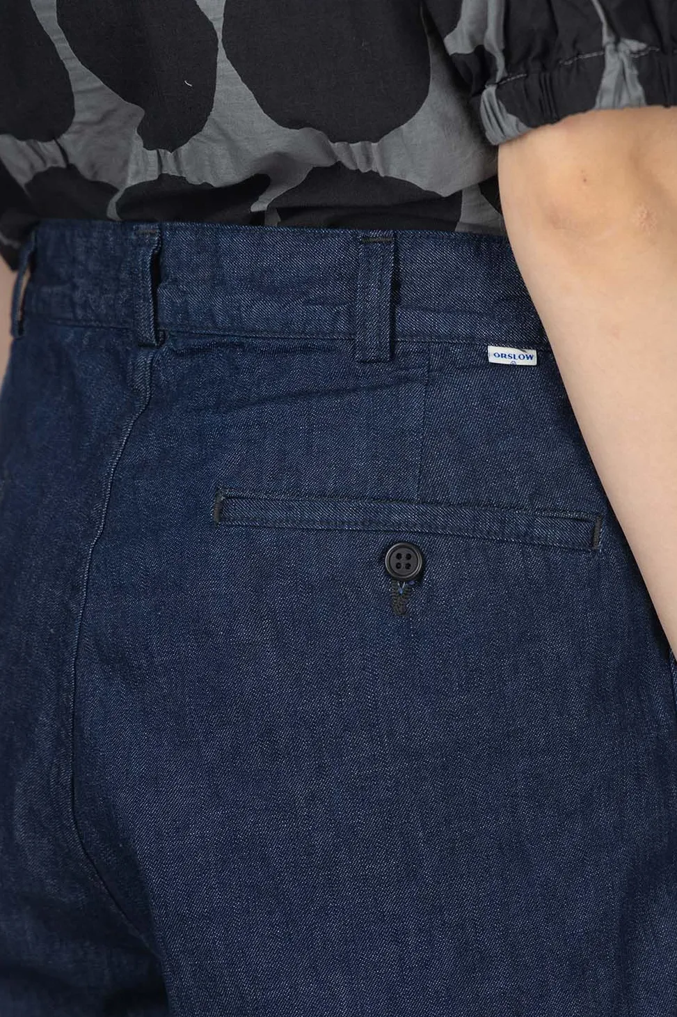 Clearance OrSlow Two Tuck Denim Wide Trouser - One Wash