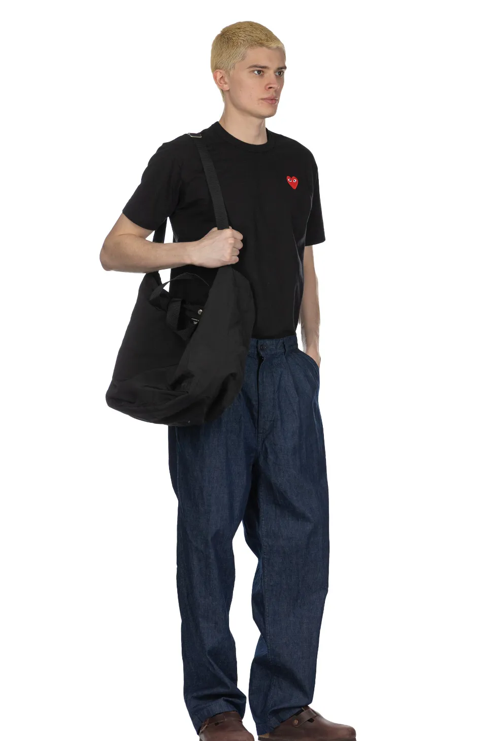 Fashion OrSlow Two Tuck Denim Wide Trouser - One Wash