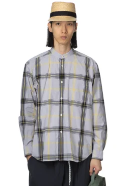 Outlet Manual Alphabet TYP Check Loose Fit BC Shirt - Grey x Black