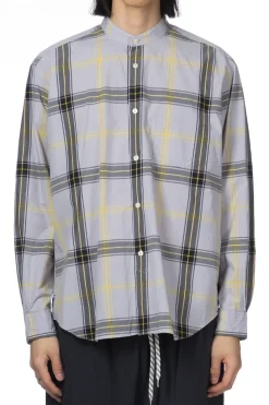 Outlet Manual Alphabet TYP Check Loose Fit BC Shirt - Grey x Black