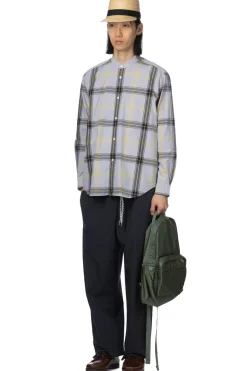 Outlet Manual Alphabet TYP Check Loose Fit BC Shirt - Grey x Black