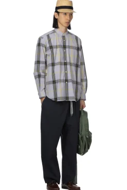 Outlet Manual Alphabet TYP Check Loose Fit BC Shirt - Grey x Black