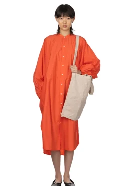 Hot Manon Typewriter Dolman Shirt Coat - Orange