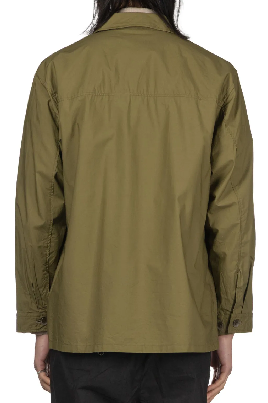 Clearance Manual Alphabet Typewriter Shirt Jacket - ML Green