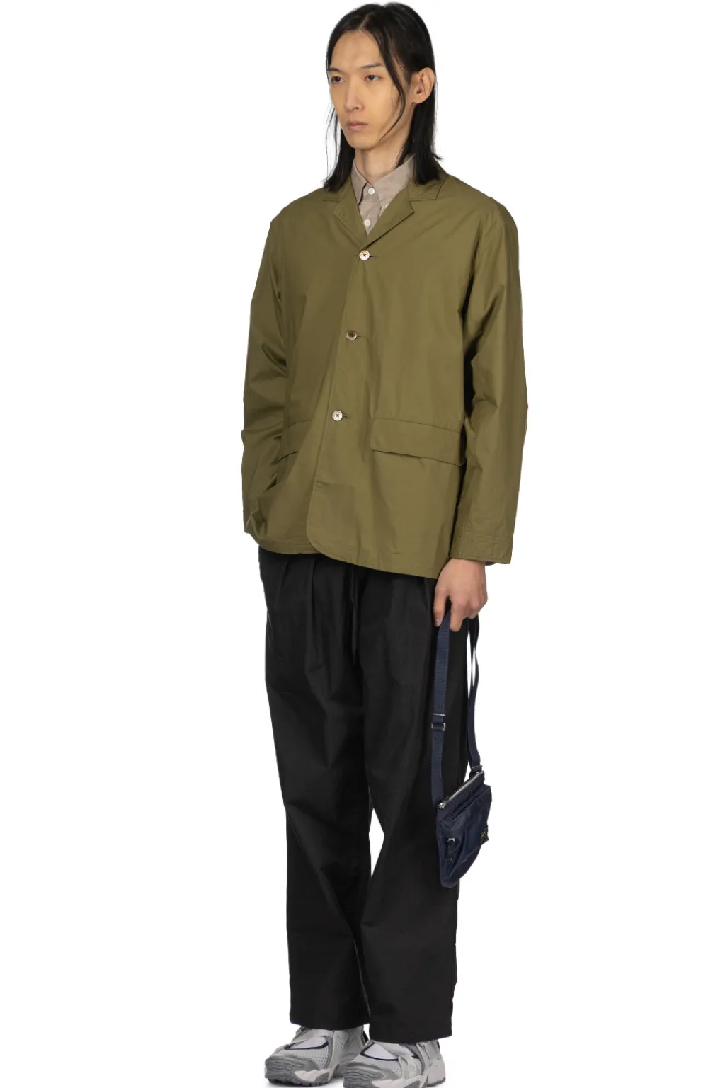 Clearance Manual Alphabet Typewriter Shirt Jacket - ML Green