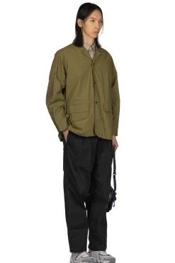 Clearance Manual Alphabet Typewriter Shirt Jacket - ML Green
