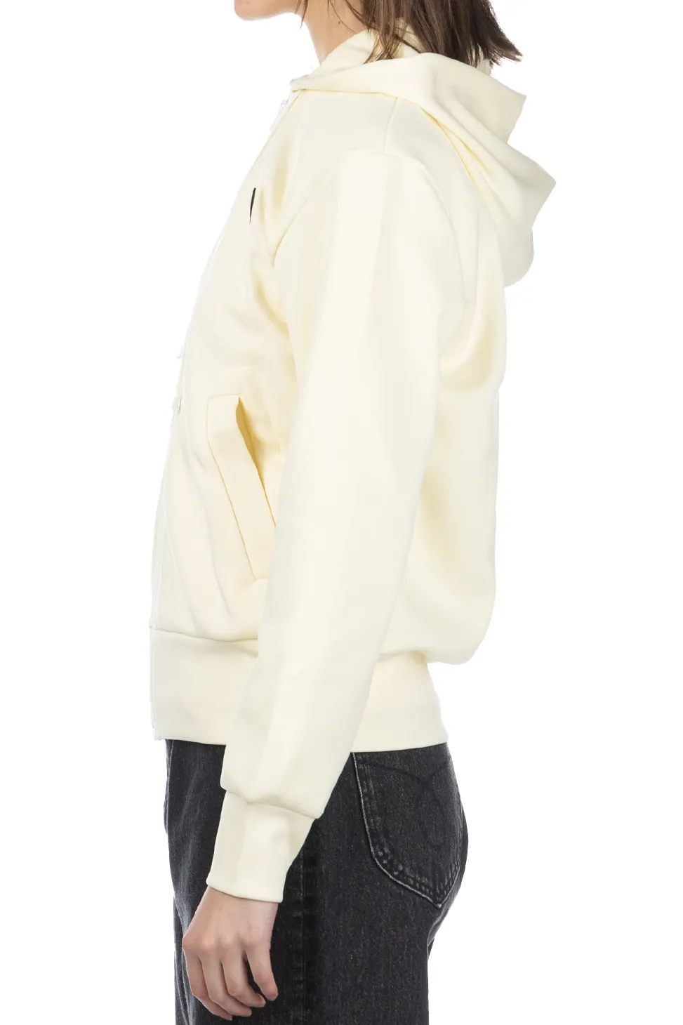 Outlet Comme Des Garcons Play Unisex Black Heart Full Zip Hoodie - Ivory